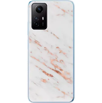 Pouzdro na mobilní telefon Odolné silikonové pouzdro iSaprio - Rose Gold Marble - Xiaomi Redmi Note 12S