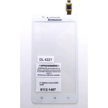 5" dotykové sklo Lenovo A536 bílé