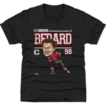 Chlapecké tričko Dětské tričko Chicago Blackhawks NHL Connor Bedard #98 Cartoon WHT 500 Level Velikost: S (6 - 7 let)