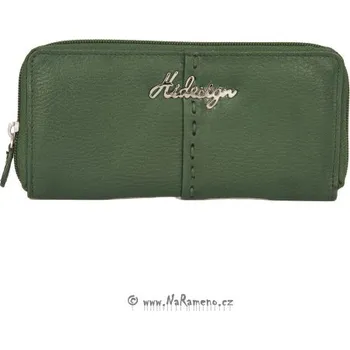 Peněženka Dámská kožená peněženka HIDESIGN na obvodový zip Broadway W4 zelená