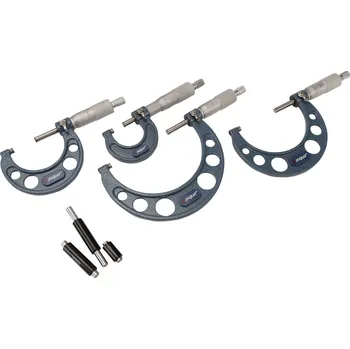 Posuvné měřítko Dasqua 4111-8210 4-dílná sada venkovních mikrometrů 0 - 100 mm Odečet: 0.01 mm