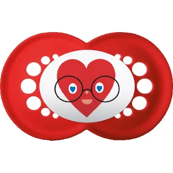 Mam Šidítko Original Time For Love silikon 6m+ Červené srdíčko