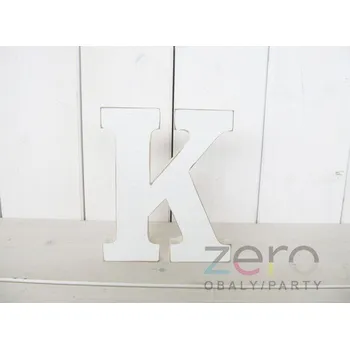 Svatební dekorace Abeceda dřevěná 'K' (18 cm) - bílá