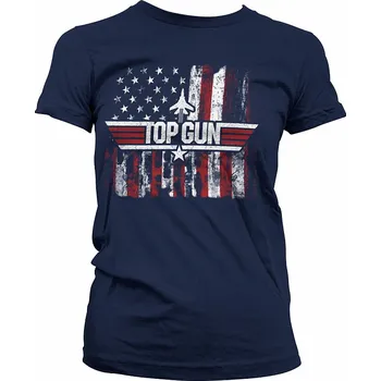 Dámské tričko Top Gun tričko, America Girly Navy Blue, dámské S