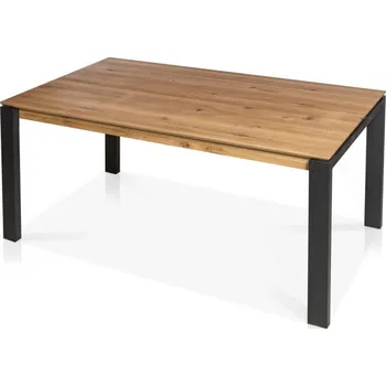 Jídelní stůl Rozkládací jídelní stůl masiv divoký dub a kovové nohy Bern 180/280x90
