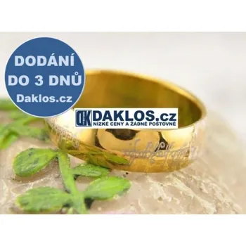 Prsten Prsten na motivy filmu Pán Prstenů- zlatý - 6 mm 21 / 11 / (XXL)