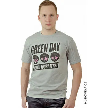 Pánská móda Green Day tričko, 3 Heads Better Than 1, pánské L