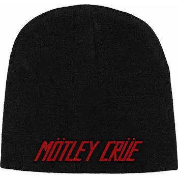 Čepice Motley Crue zimní kulich, Red Logo on Black, unisex