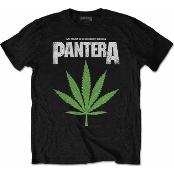 Pánská móda Pantera tričko, Whiskey 'n Weed Black, pánské XL 5056368698309