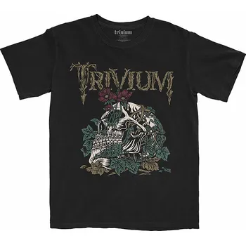Pánská móda Trivium tričko, Skelly Flower Black, pánské S