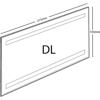 Plexi kapsa samolepka DL na šířku DL PX-KP-Š-SC čirá samolepka - 1 ks