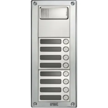 Poštovní schránka Zvonkové tablo URMET Sinthesi Steel - pro 8 účastníků - VČ. KRYCÍ STŘÍŠKY