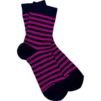 fialkové pruhované bambusové ponožky Babar