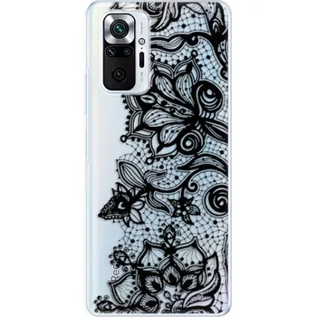 Pouzdro na mobilní telefon Odolné silikonové pouzdro iSaprio - Black Lace - Xiaomi Redmi Note 10 Pro