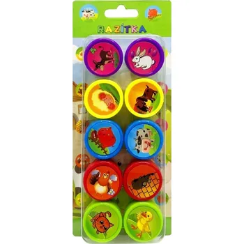 Dětské razítko Razítková sada - Domácí zvířátka - 10 ks - PK60-14