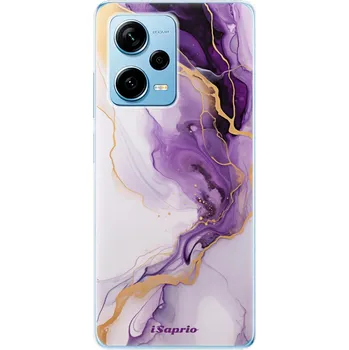 Pouzdro na mobilní telefon Odolné silikonové pouzdro iSaprio - Purple Gold Marble - Xiaomi Redmi Note 12 Pro+ 5G