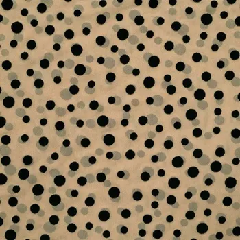 Tyl 22584 nude, černý sametový puntík, š.125