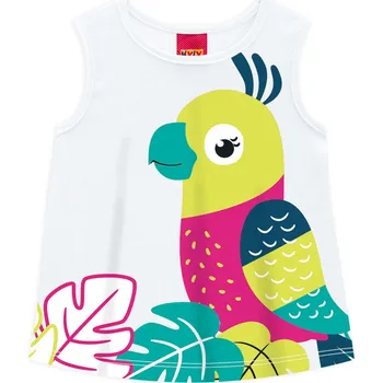 Dívčí tričko KYLY PAPOUŠEK bílé Velikost: 104