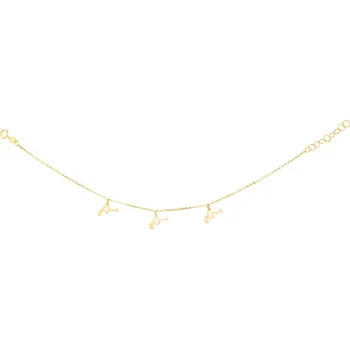 Náramek Zlatý náramek, anker - pistole - AP529-4424