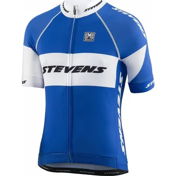 cyklistický dres STEVENS DRES EQUIPE MODRO/BÍLÁ krátký rukáv L