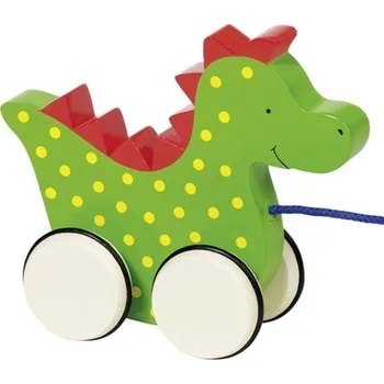 Dřevěná hračka Tahací hračka - Dráček Saro dřevěný (Goki)