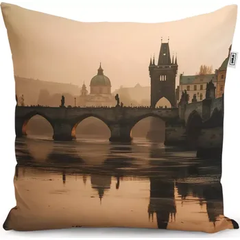 Polštář Dekorační polštář Praha Karlův most 1 - Sablio - 50x50 cm