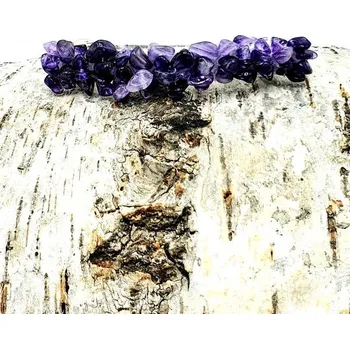 Přírodní kámen Francouzská spona s Ametystem (8 x 0,6 cm)