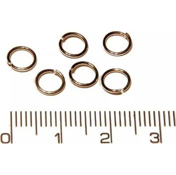 Materiál na výrobu šperku Kroužek spojovací průměr 6mm, barva stříbrná, baleno po 10ks