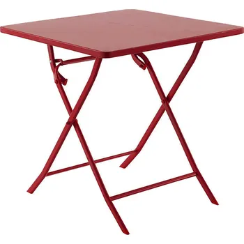 Zahradní stůl Skládací čtvercový zahradní stůl Greensboro - červený