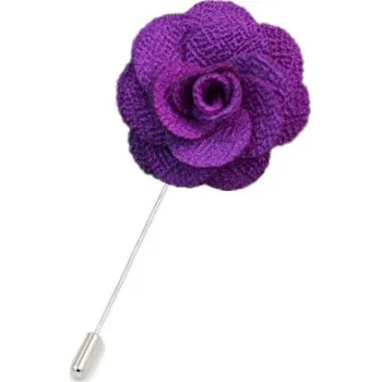 Brož Brož, jehlice ve tvaru růže Fialová