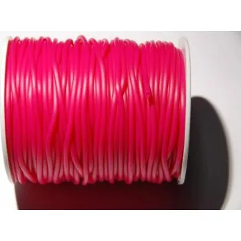 Materiál na výrobu šperku Kaučuková šňůrka dutá, průměr 2mm, metráž růžová tmavá