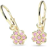 Cutie Jewellery Dětské zlaté náušnice C2746Z-Pink