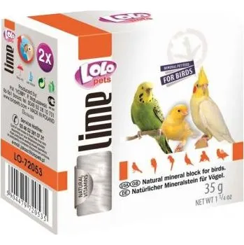 LOLOPets Lime přírodní minerální kámen pro ptáky 35 g