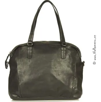 Velká kožená kabelka A4 Aunts and Uncles přes rameno Bittersweet černá