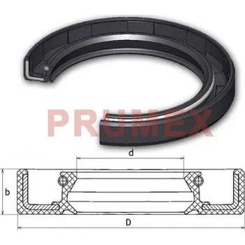 Těsnění motoru Gufero 8x25x8 NBR-WAS Dichtomatik