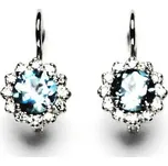 Stříbrné náušnice přírodní topaz swiss - NK1495 (Sttříbrné náušnice s topazem 6 mm)