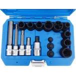 Hlavice pro servis brzdových třmenů, sada 17 dílů - QUATROS QS70402