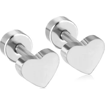 Náušnice Dětské náušnice z chirurgické oceli ve stříbrné barvě - EA608001S