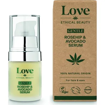 Pleťové sérum Neparfemované oční a obličejové sérum s šípkem a avokádem