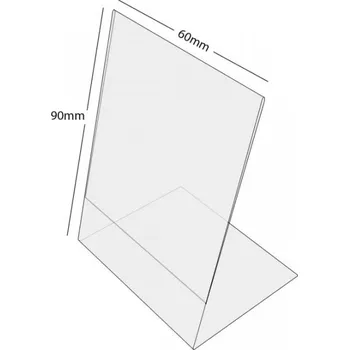 Plastový stojánek L 90 x 60 na výšku antireflexní 90 x 60 mm antireflex - 1 ks