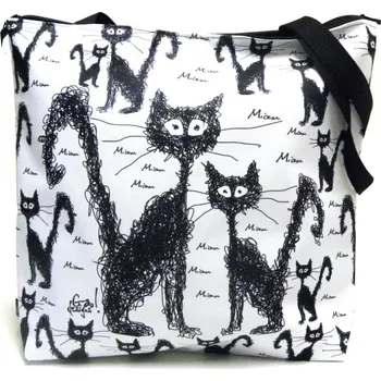 Kabelka Taška se zipem značky Gaul, kočka s kotětem