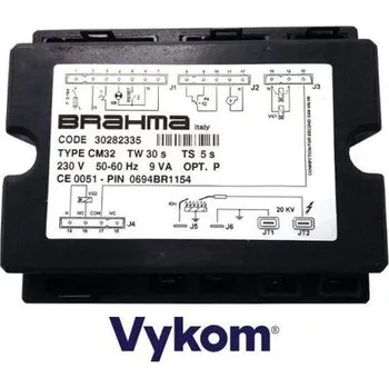 Příslušenství ke kotli Řídící a zapalovací automatika Brahma CM 32, Tw 30s, Ts 5s, kód: 30282335