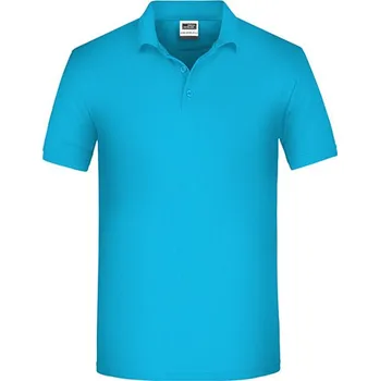 Pánská móda James&amp;Nicholson Pánská polokošile JN874 Turquoise 5XL
