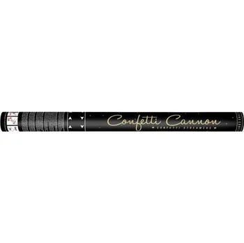 Konfeta PartyDeco Vystřelovací konfety serpentiny zlaté 60 cm