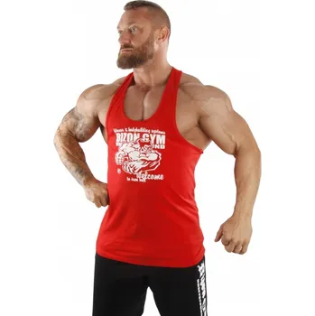 Pánské tílko Bizon Gym Tílko 400 - červená Velikost: XL