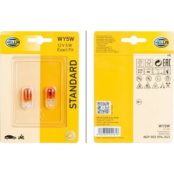 Autožárovka Hella 8GP 003 594-543 Žárovka 12V WY5W W2.1x9.5