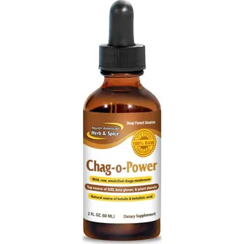 Přírodní produkt North American Herb & Spice | Emulgovaná sibiřská čaga v kapkách - 60 ml antioxidant, imunita, síla - bez obsahu alkoholu - 60 ml