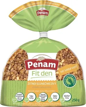 Trvanlivě pečivo Penam Fit den žitno-slunečnicový celozrnný chléb 250 g