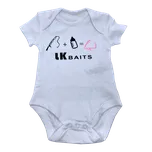 LK Baits body krátký rukáv Triatlon 0-3 měsíců růžový nápis