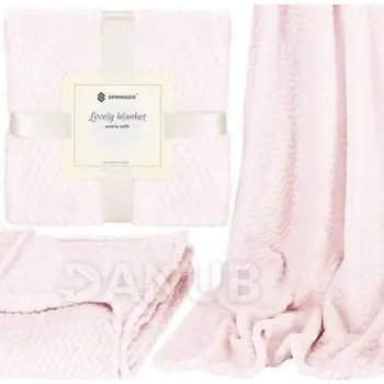 Centrální jednotka pro chytrou domácnost Oboustranná plyšová deka 130x180cm - cik cak - pudrová růžová